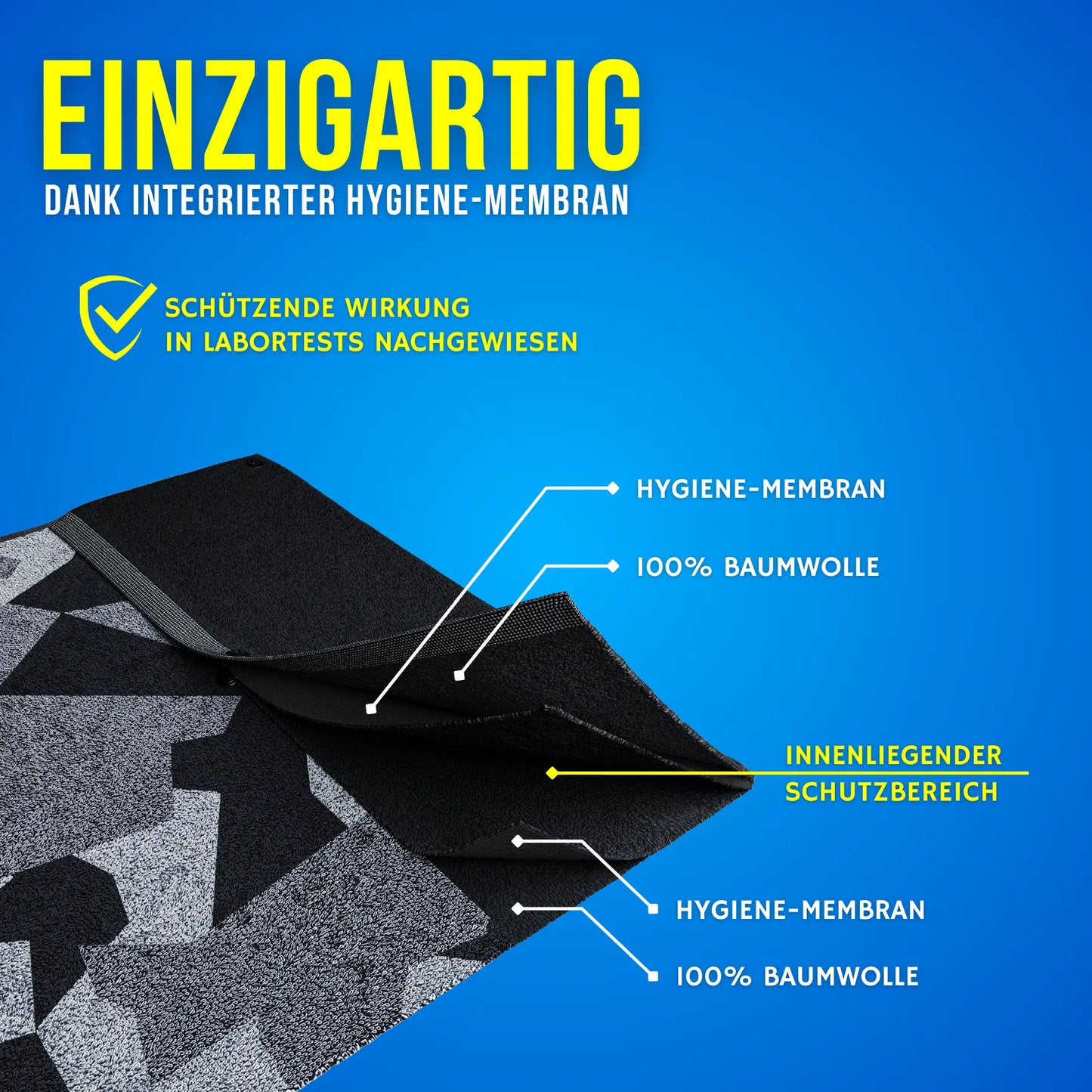 EVRDRY! - Fitness Handtuch / Sporthandtuch - 100% Baumwolle (125 x 50 cm) - VARRATON