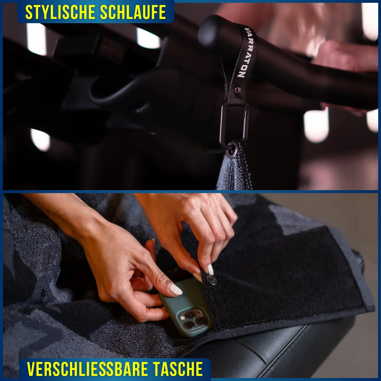 EVRDRY! - Fitness Handtuch / Sporthandtuch - 100% Baumwolle (125 x 50 cm) - VARRATON